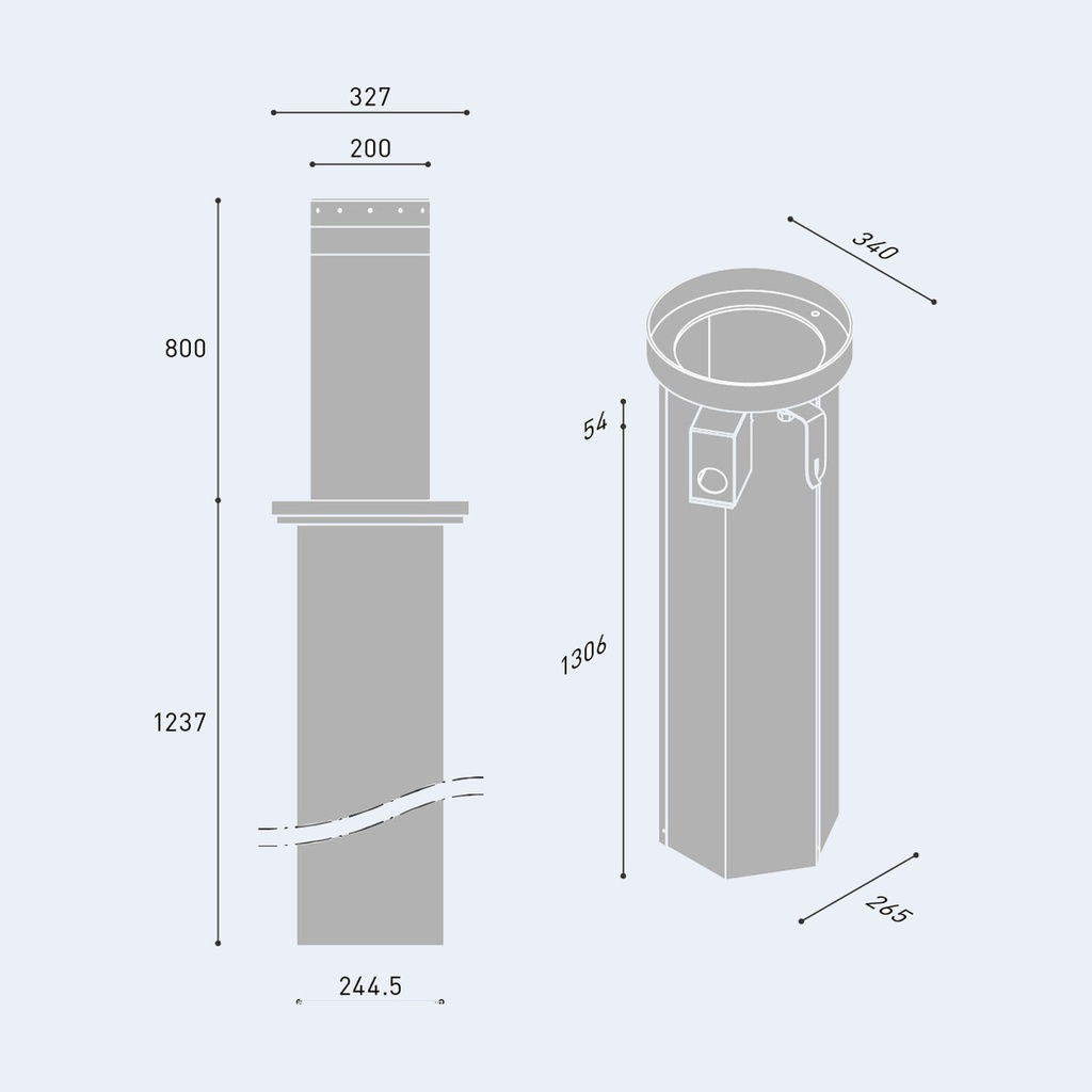 BOLARDO  VIGILANT 800 INOX 18.000 JOULES