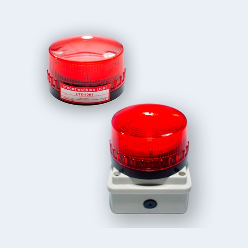 LUZ BALIZA ROJA 220 V FIJACION SOBRE PILAR