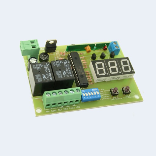 REC. 221 1000 COD 2CANALES 433MHZ SIN CAJA